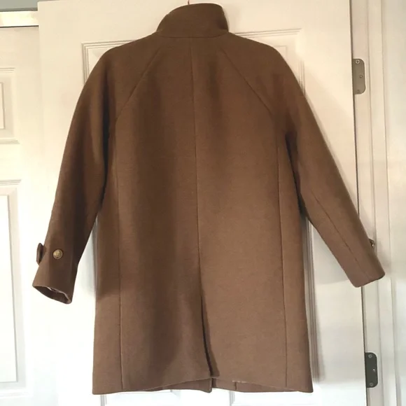 J. Crew Toscana coat in Italian stadium-cloth wool blend Acorn Camel Size 2 - Picture 4 of 5